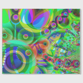 Retro Psychedelic Abstract Cadeaupapier (Vlak)