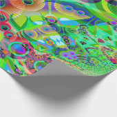 Retro Psychedelic Abstract Cadeaupapier (Hoek)