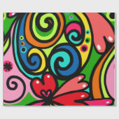 Retro Psychedelic Cadeaupapier (Vlak)