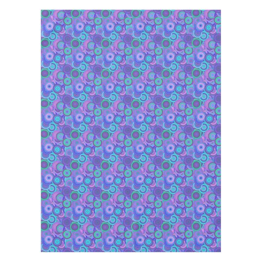 Retro  Psychedelic Cirkelrechthoek Tafelkleed (Voorkant)