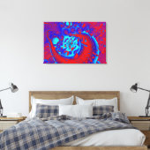Retro Psychedelic Crazyness Canvas Afdruk (Insitu (Slaapkamer))