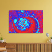 Retro Psychedelic Crazyness Canvas Afdruk (Insitu (Woonkamer))