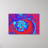 Retro Psychedelic Crazyness Canvas Afdruk (Voorkant)