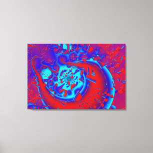 Retro Psychedelic Crazyness Canvas Afdruk
