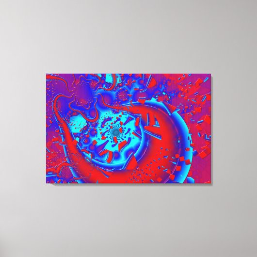 Retro Psychedelic Crazyness Canvas Afdruk (Voorkant)
