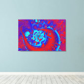 Retro Psychedelic Crazyness Canvas Afdruk (Insitu (Houten vloer))