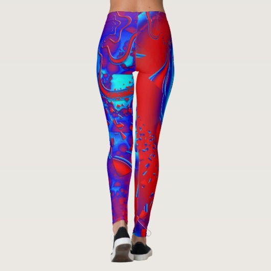 Retro Psychedelic Crazyness Leggings (Achterkant)
