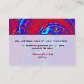 Retro Psychedelic Crazyness Tech Geek Computer Visitekaartje (Achterkant)