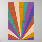 Retro psychedelic Groovy Colorful poster (Voorkant)