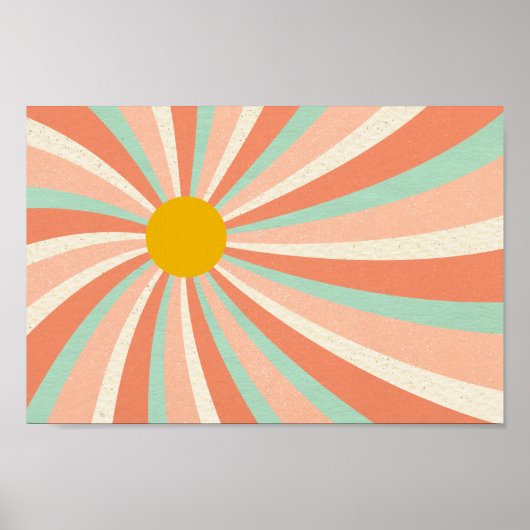 Retro psychedelic Groovy Colorful poster (Voorkant)