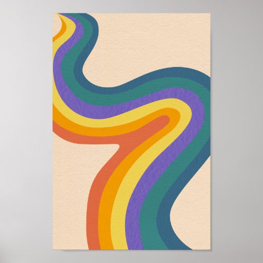 Retro psychedelic Groovy Colorful poster (Voorkant)