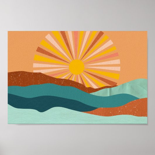 Retro psychedelic Groovy Colorful poster (Voorkant)