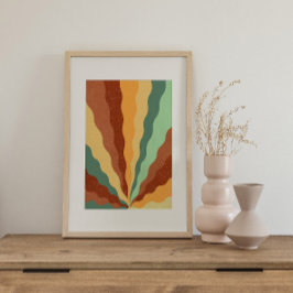 Retro psychedelic Groovy Colorful poster