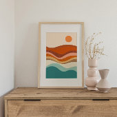 Retro psychedelic Groovy Colorful poster