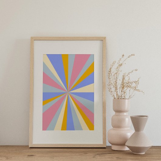 Retro psychedelic Groovy Colorful poster