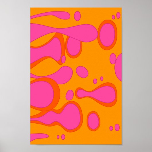 Retro psychedelic Groovy Colorful poster (Voorkant)