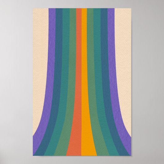 Retro psychedelic Groovy Colorful poster (Voorkant)