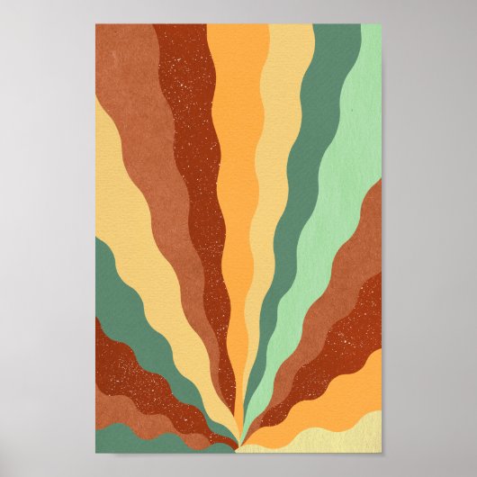 Retro psychedelic Groovy Colorful poster (Voorkant)