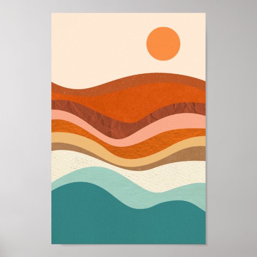 Retro psychedelic Groovy Colorful poster (Voorkant)