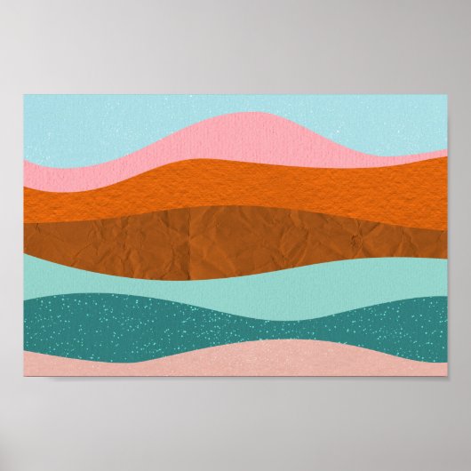 Retro psychedelic Groovy Colorful poster (Voorkant)