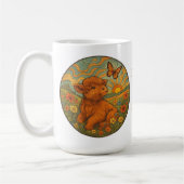 Retro Psychedelic Highland Calf Inspirerend Koffiemok (Links)