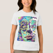 Retro Psychedelic Kids Childrens T-Shirt (Voorkant)