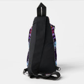 Retro Psychedelic Mandala Hippie Boho Tie Dye Sling Bag (Achterkant)