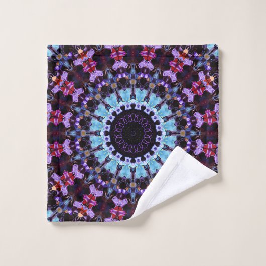 Retro Psychedelic Mandala Trippy Hippie Boho Chic Bad Handdoek (Wasdoekje)