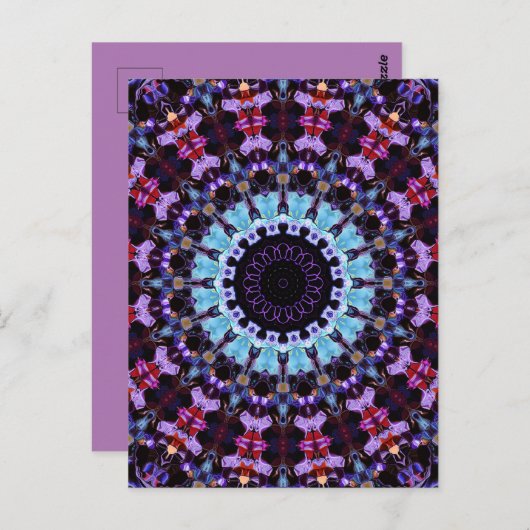 Retro Psychedelic Mandala Trippy Hippie Boho Chic Briefkaart (Voorkant / Achterkant)