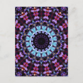 Retro Psychedelic Mandala Trippy Hippie Boho Chic Briefkaart (Voorkant)