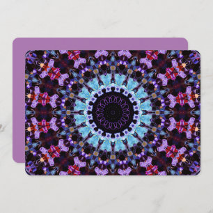 Retro Psychedelic Mandala Trippy Hippie Boho Chic Kaart