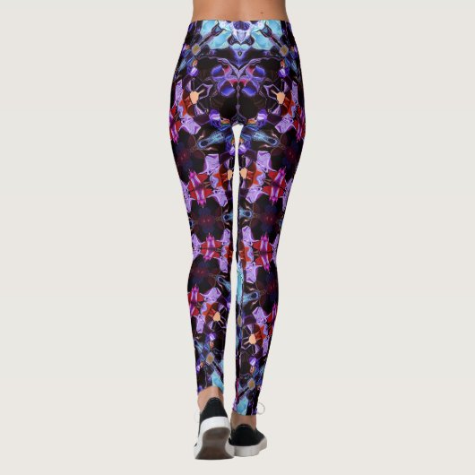 Retro Psychedelic Mandala Trippy Hippie Boho Chic Leggings (Achterkant)