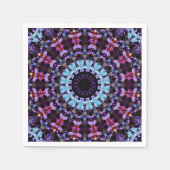 Retro Psychedelic Mandala Trippy Hippie Boho Chic Servet (Voorkant)