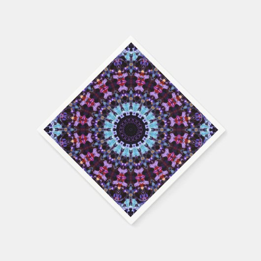 Retro Psychedelic Mandala Trippy Hippie Boho Chic Servet (Hoek)