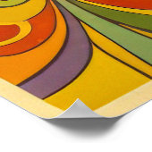 Retro Psychedelic Music Festival Wall Art - jaren  Poster (Hoek)