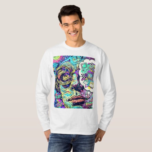 Retro Psychedelic Statement Shirt (Voorkant volledig)