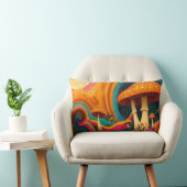 Retro Psychedelic Swirls Throw Cushion  Kussen (Stoel)
