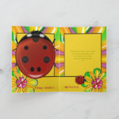 Retro Psychedelic Vinyl Record Gepersonaliseerde K Kaart (Binnen)