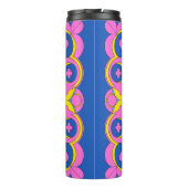 Retro Psychedelisch Geometrisch Mandala Patroon Thermosbeker (Achterkant)