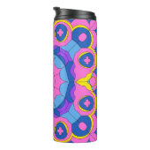 Retro Psychedelisch Geometrisch Mandala Patroon Thermosbeker (Geroteerd rechts)