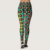 Retro psychedelisch patroon leggings (Achterkant)