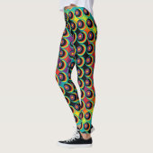 Retro psychedelisch patroon leggings (Links)