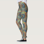 Retro psychedelisch patroon leggings (Links)