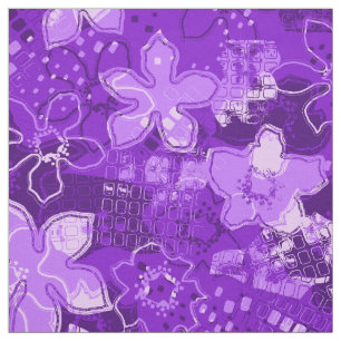 Retro Psychedelische Bloemen van Daytrip Stof