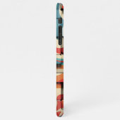 Retro Psychedelische Blokken _ iPhone Case Hoesje (Linkerkant)