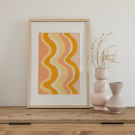 Retro psychedelische Groovy Kleurrijke poster