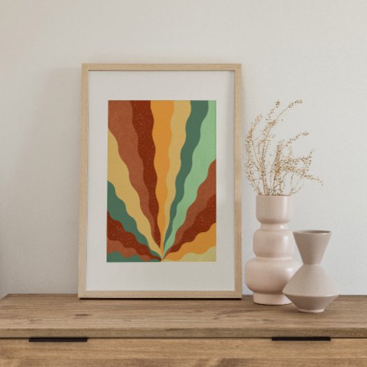 Retro psychedelische Groovy Kleurrijke poster