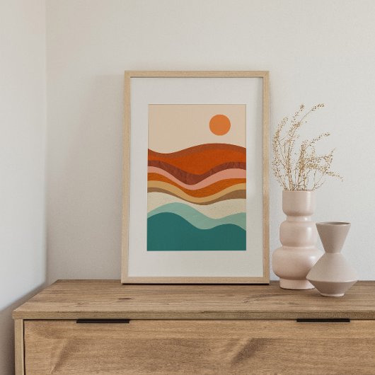Retro psychedelische Groovy Kleurrijke poster