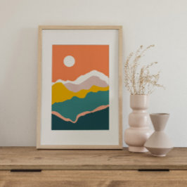 Retro psychedelische Groovy Kleurrijke poster