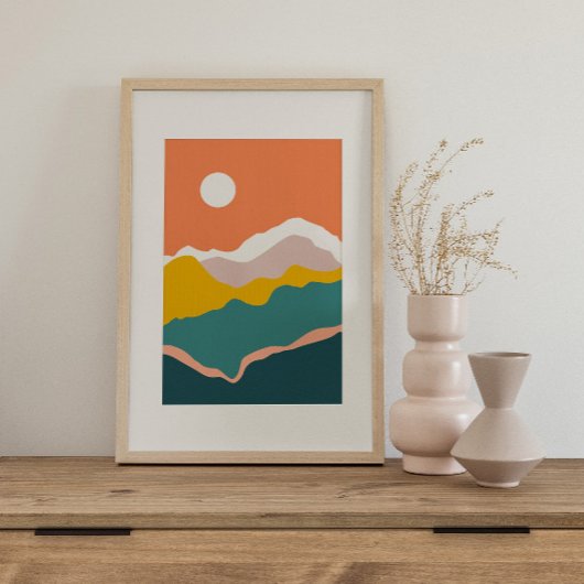 Retro psychedelische Groovy Kleurrijke poster